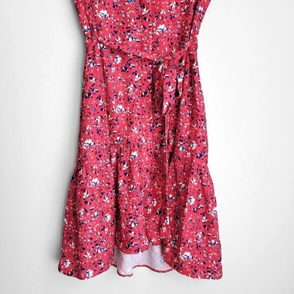 NWT Ellsworth & Ivey Chloe Pink Floral Boho Peasant Ruffled Hem Dress - Picture 7 of 13